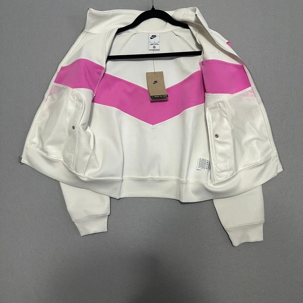Nike Womens Windrunner Track Jacket White Pink HJ0975-133 Medium